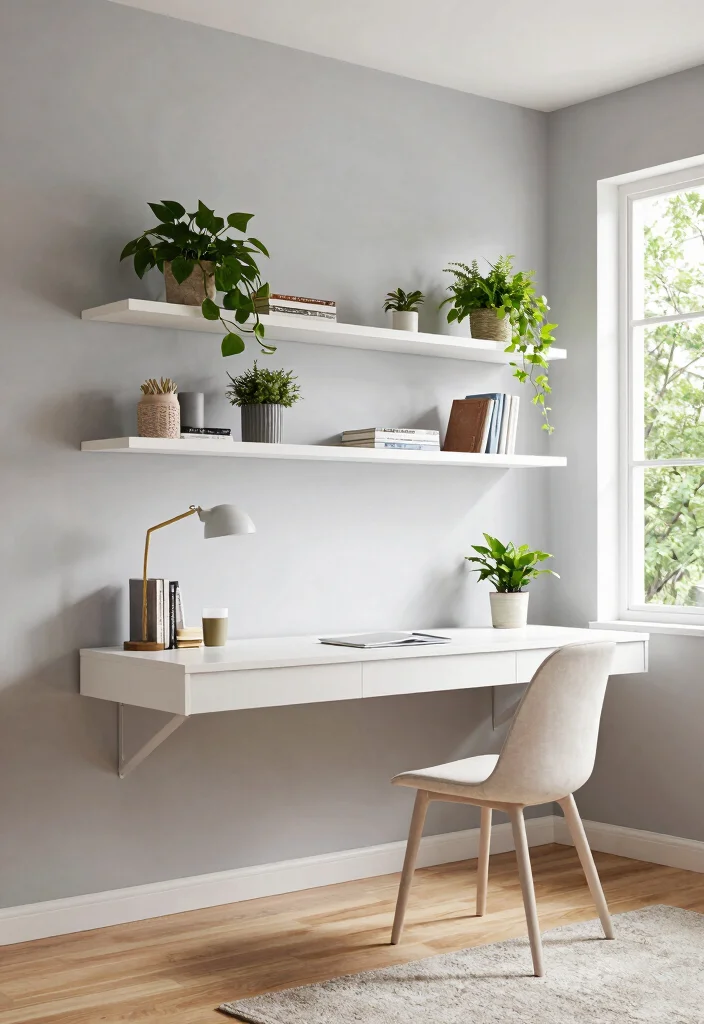 12 IKEA Office Ideas for Affordable Design 1 12 IKEA Office Ideas for Affordable Design 1. Utilize a Wall Mounted Desk 0