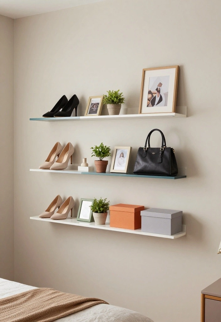 12 Ideas de Closet en la Pared for Small Bedrooms 1 12 Ideas de Closet en la Pared for Small Bedrooms 1. Estanteras Flotantes 0