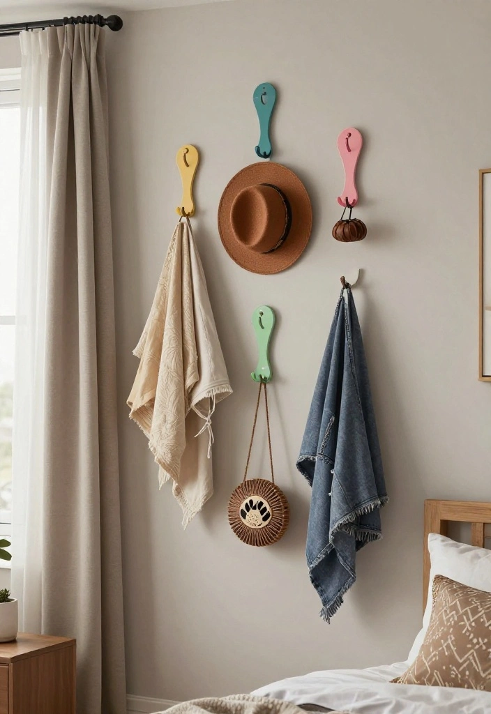 12 Ideas de Closet en la Pared for Small Bedrooms 5 12 Ideas de Closet en la Pared for Small Bedrooms 5. Ganchos Decorativos 0