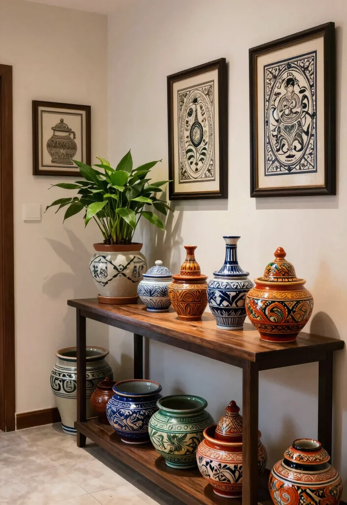 12 Indian Foyer Entryway Ideas with Cultural Style 13 12 Indian Foyer Entryway Ideas with Cultural Style 3. Traditional Pottery and Ceramics 0
