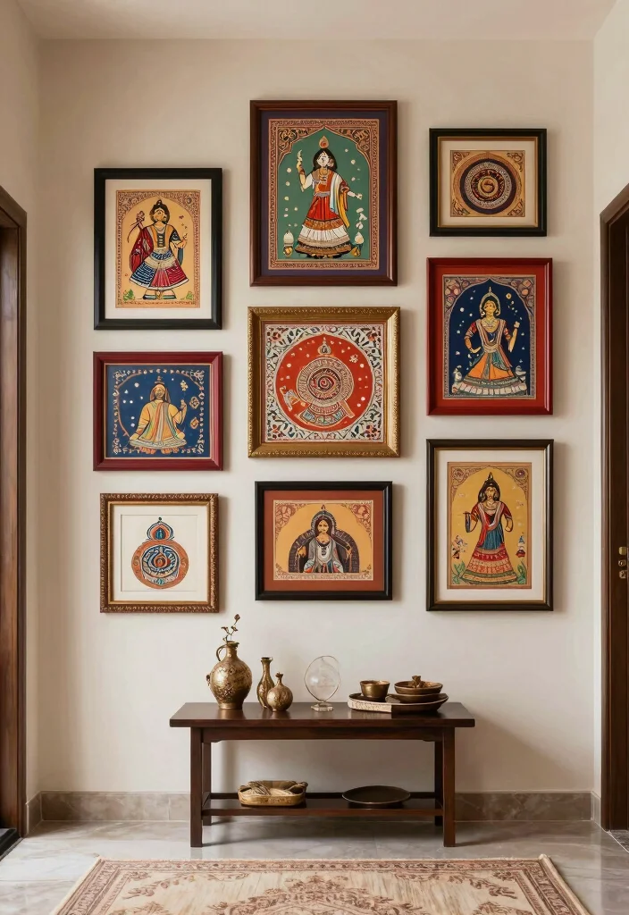 12 Indian Foyer Entryway Ideas with Cultural Style 25 12 Indian Foyer Entryway Ideas with Cultural Style 5. Indian Motif Wall Art 0