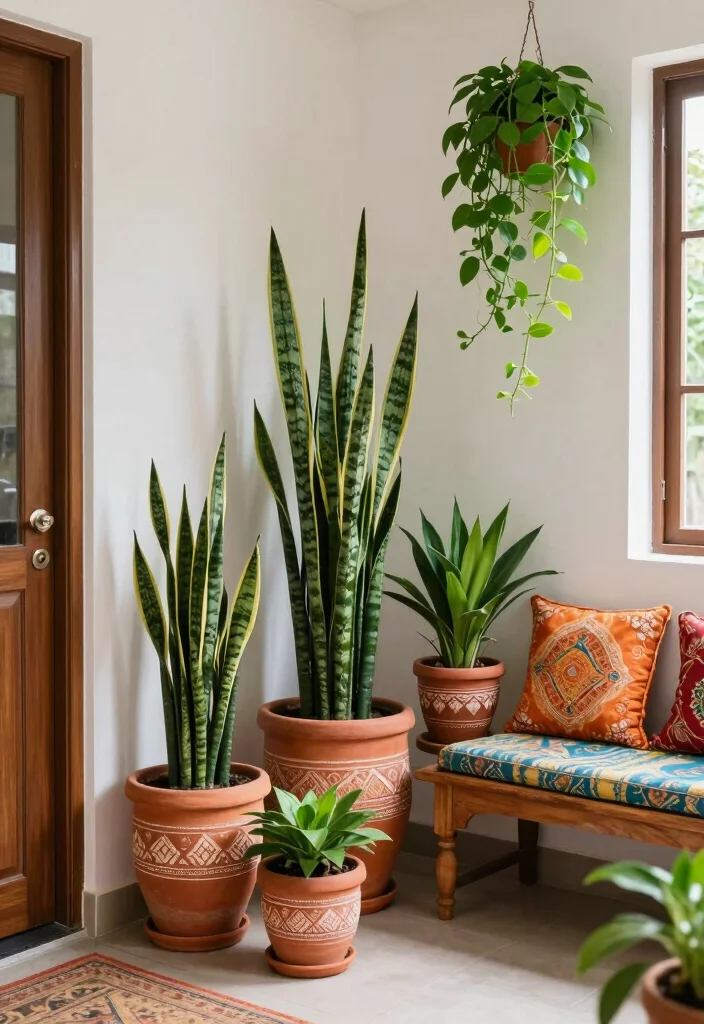 12 Indian Foyer Entryway Ideas with Cultural Style 49 12 Indian Foyer Entryway Ideas with Cultural Style 9. Entryway Plants 0