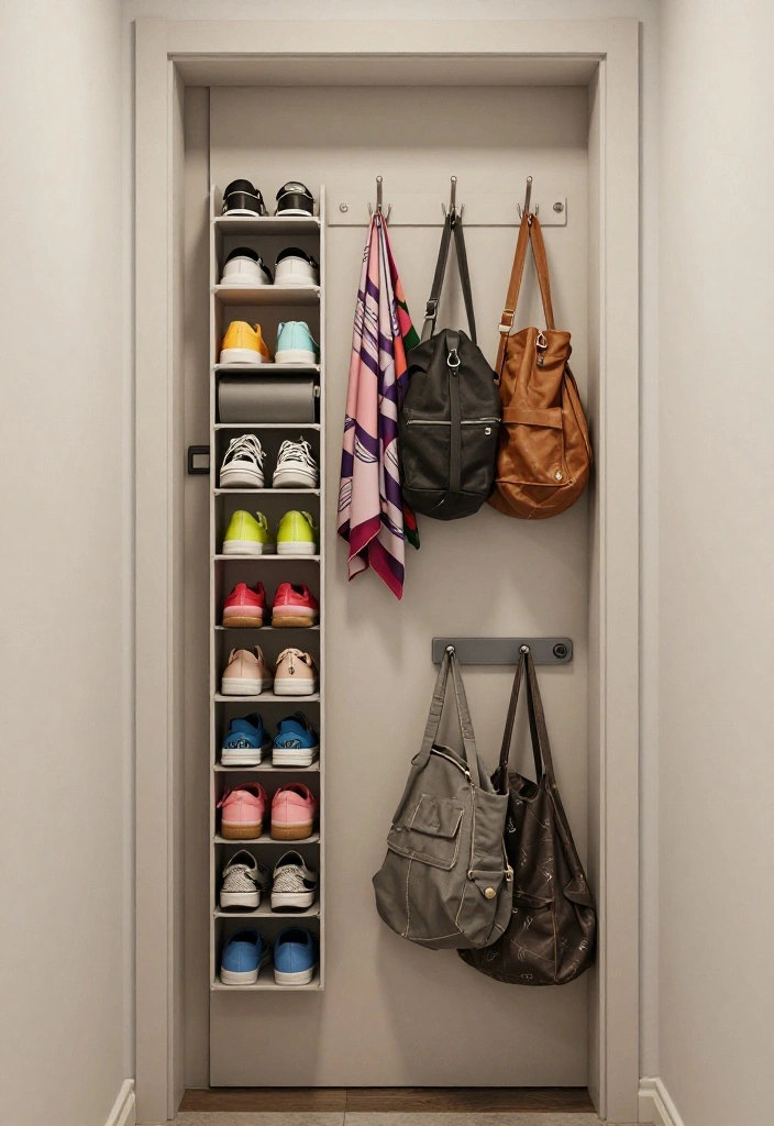 12 Narrow Walk-in Closet Ideas That Still Feel Comfortable 46 12 Narrow Walk in Closet Ideas That Still Feel Comfortable 6. Utilize the Door Space 0