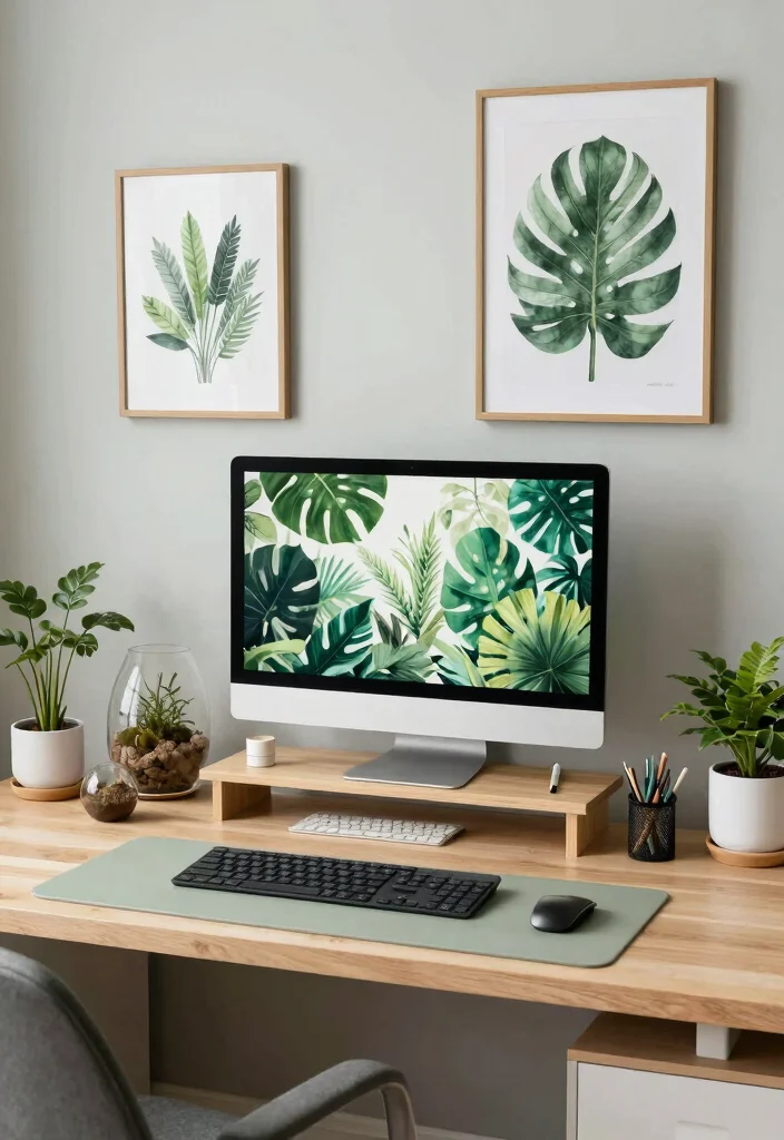 12 Office Desk Ideas for Clean and Functional Setups 12. Themed Desk Decor 0