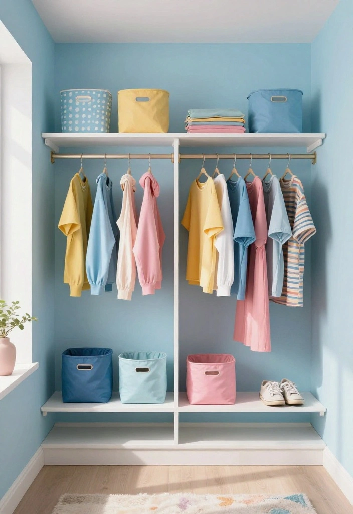 12 Reach In Closet Ideas That Feel Bigger and Brighter 3. Bright Color Schemes to Lift Your Mood 0