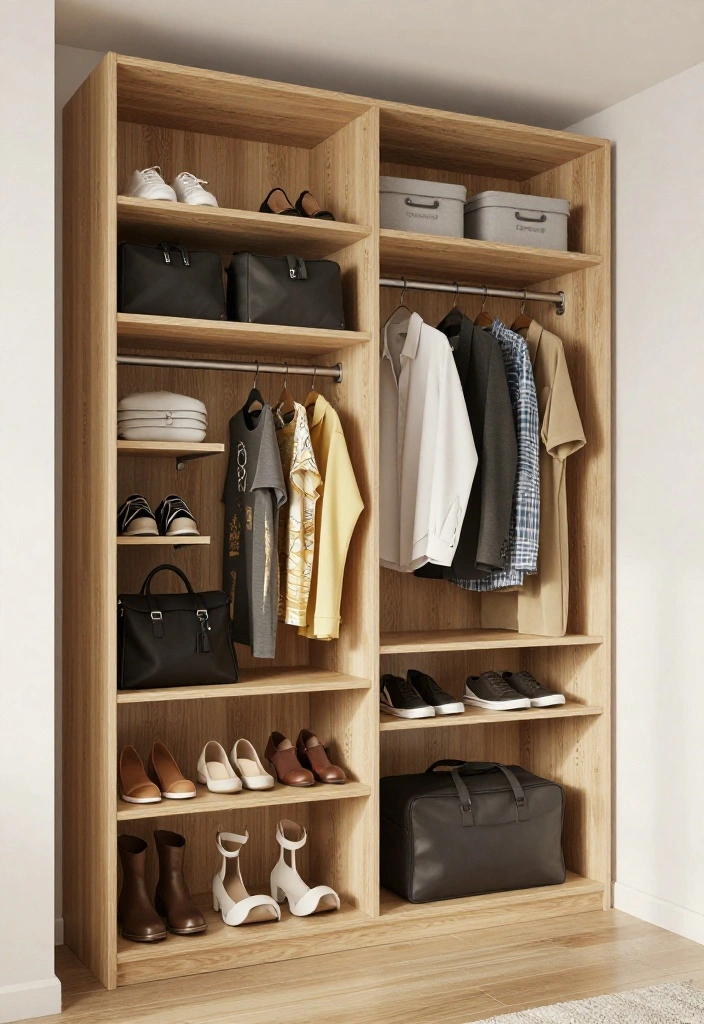 12 Reach In Closet Ideas That Feel Bigger and Brighter 5. Customizable Dividers for Personalization 0