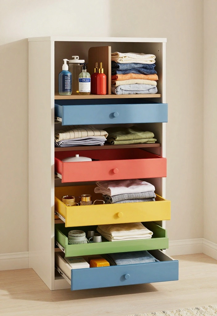 12 Reach In Closet Ideas That Feel Bigger and Brighter 7. Elegant Pull Out Drawers 0