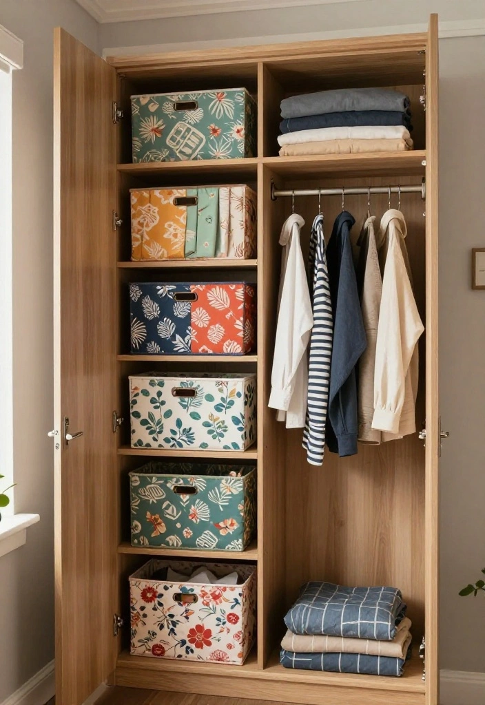 12 Reach In Closet Ideas That Feel Bigger and Brighter 8. Use Fabric Storage Solutions 0