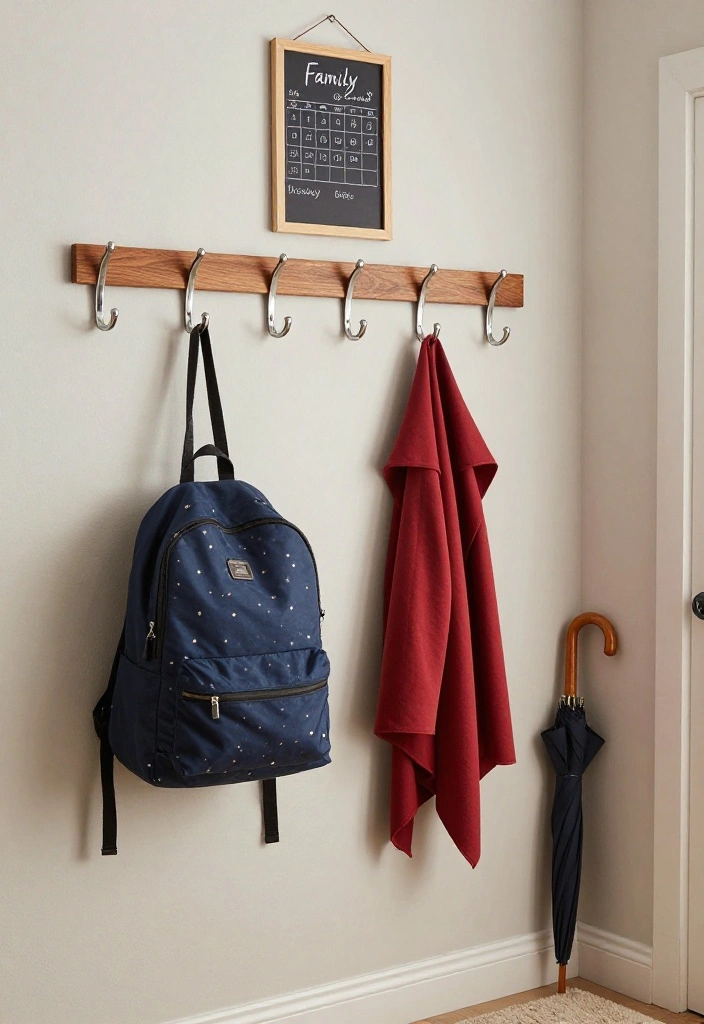 12 Small Entry Closet Ideas for Organized Entryways 12 12 Small Entry Closet Ideas for Organized Entryways 2. Hooks and Racks for Efficient Hanging 0 1