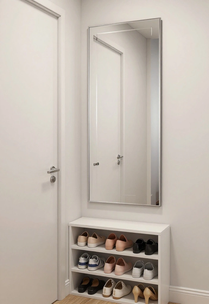 12 Small Entry Closet Ideas for Organized Entryways 36 12 Small Entry Closet Ideas for Organized Entryways 6. Add Mirrors for Depth and Illusion 0 1