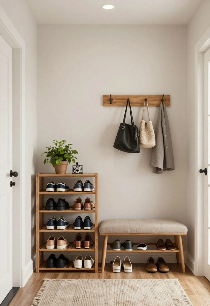 12 Small Foyer Entryway Ideas for Compact Homes 25 12 Small Foyer Entryway Ideas for Compact Homes 5. Smart Shoe Storage 0