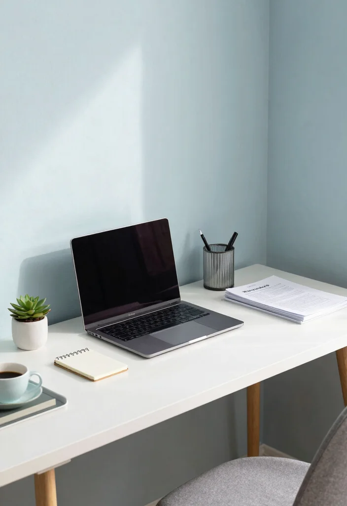 12 Small Home Office Ideas That Feel Organized 3. Clear Desk Policy 0
