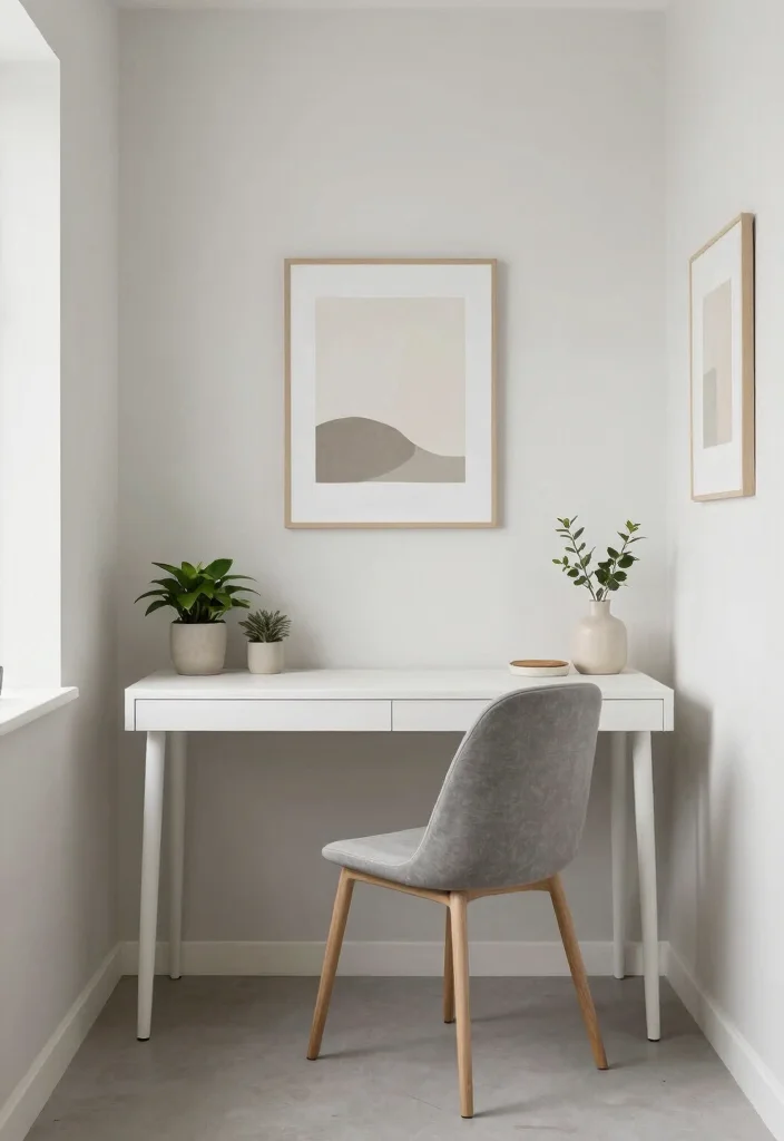 12 Small Home Office Ideas That Feel Organized 5. Minimalist Color Palette 0