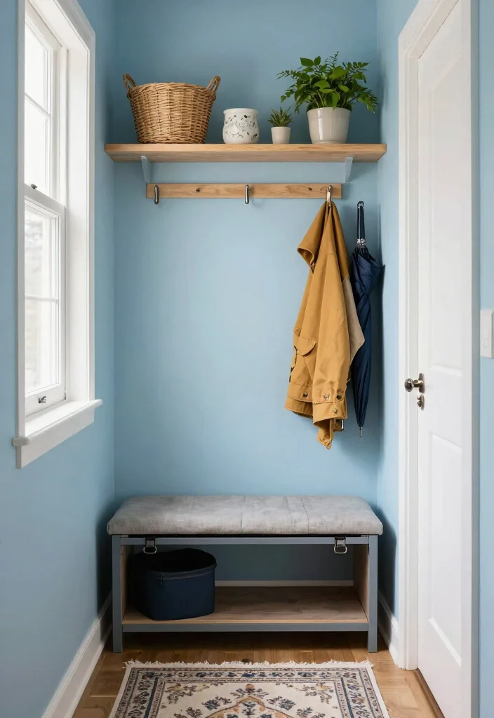 12 Small Mudroom Entryway Ideas That Work Hard 1. Multi Functional Furniture 0