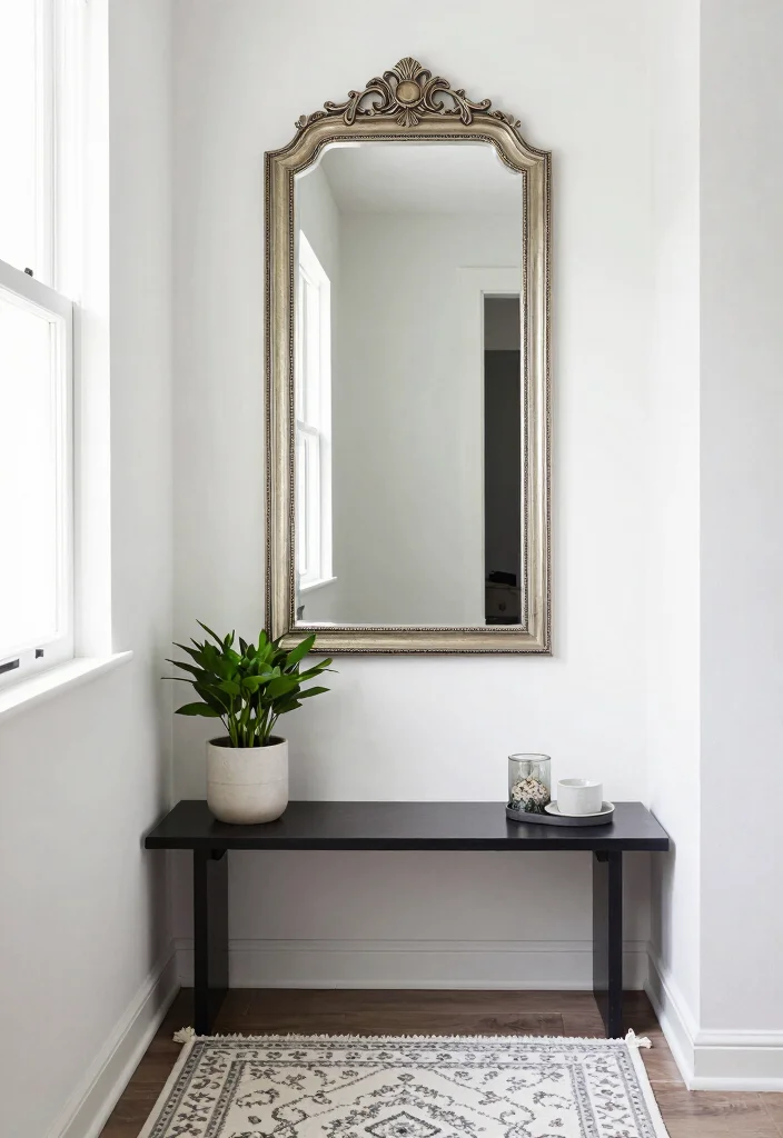 12 Small Mudroom Entryway Ideas That Work Hard 4. Mirror Magic 0