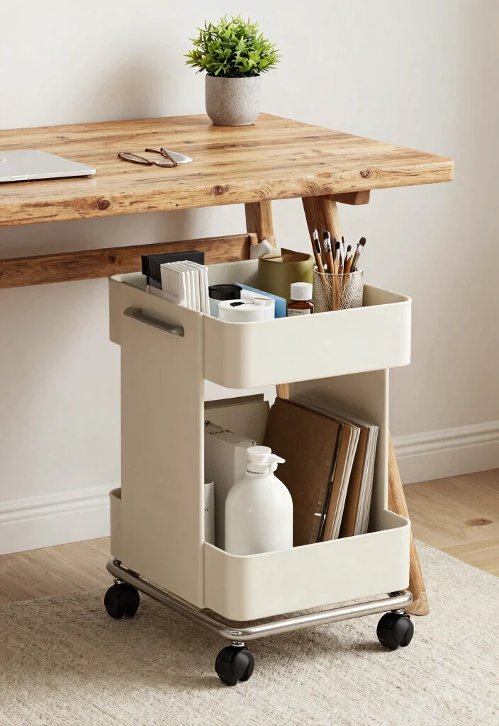 12 Small Office Ideas Home with Smart Storage 2. Under desk Storage Solutions 0