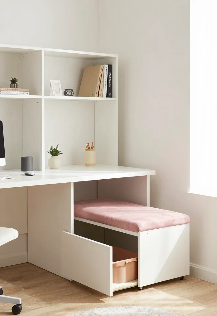 12 Small Office Ideas Home with Smart Storage 3. Multi functional Furniture 0