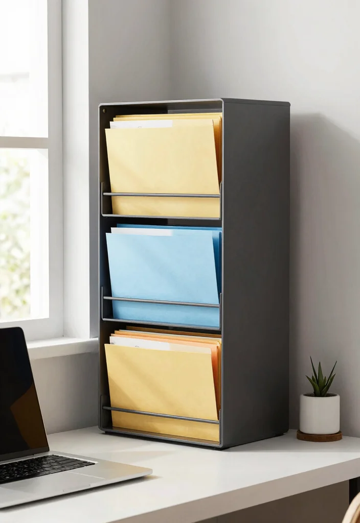 12 Small Office Ideas Home with Smart Storage 6. Vertical Filing Systems 0