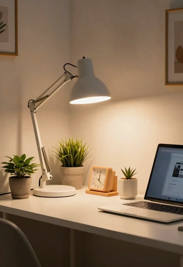 12 Small Office Ideas Home with Smart Storage 9. Lighting Solutions 0