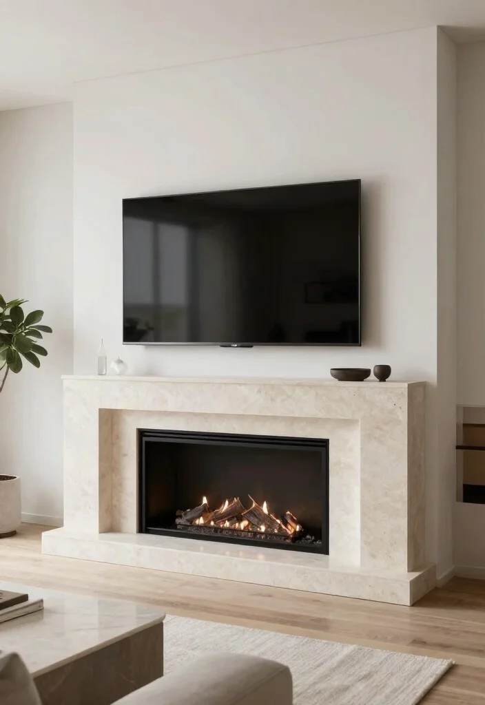 12 TV Above Fireplace Ideas That Actually Work 9. Go for a Minimalist Approach 0 1