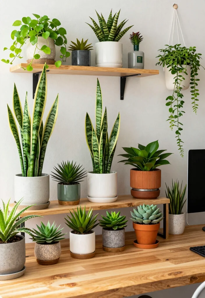 12 WFH Office Ideas for Comfortable Remote Days 3. Integrate Greenery 0