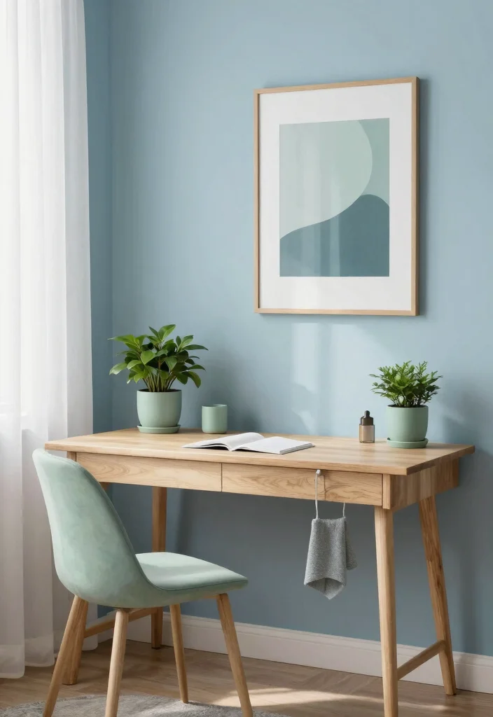 12 WFH Office Ideas for Comfortable Remote Days 8. Create a Calming Color Palette 0