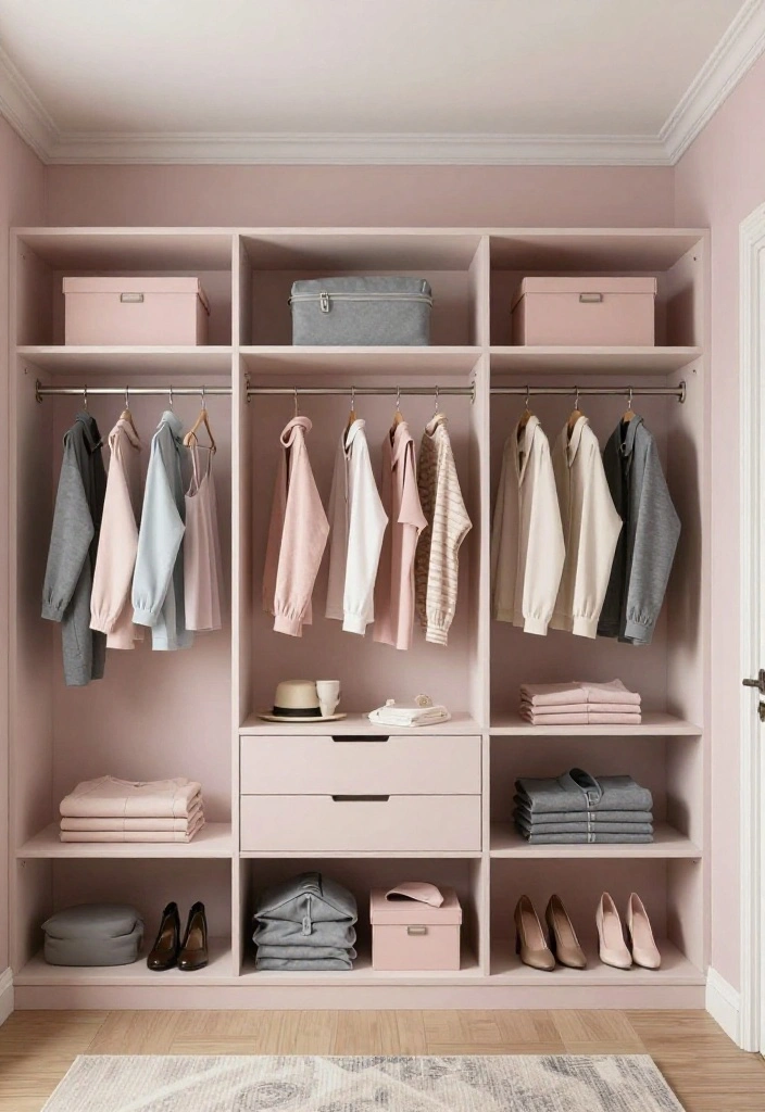 12 Walking Closet Ideas with Practical and Stylish Layouts 60 12 Walking Closet Ideas with Practical and Stylish Layouts 10. Personalized Color Schemes 0