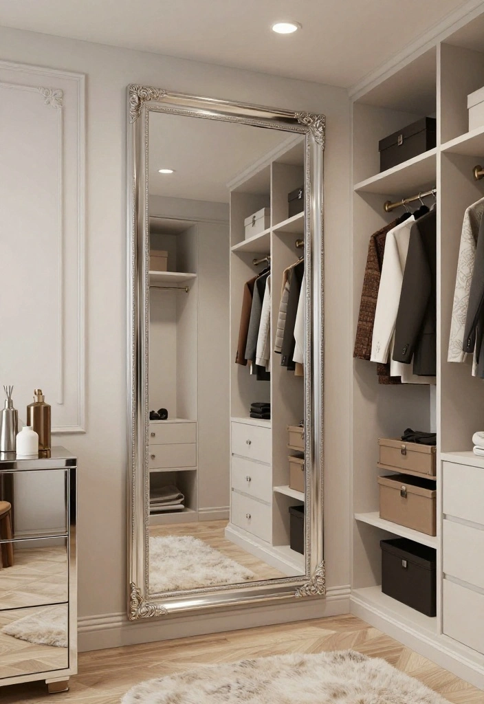 12 Walking Closet Ideas with Practical and Stylish Layouts 36 12 Walking Closet Ideas with Practical and Stylish Layouts 6. Stylish Mirrors 0
