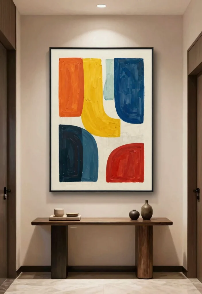 14 Apartment Entryway Ideas for Small Living Spaces 53 14 Apartment Entryway Ideas for Small Living Spaces 13. Statement Art Pieces 0