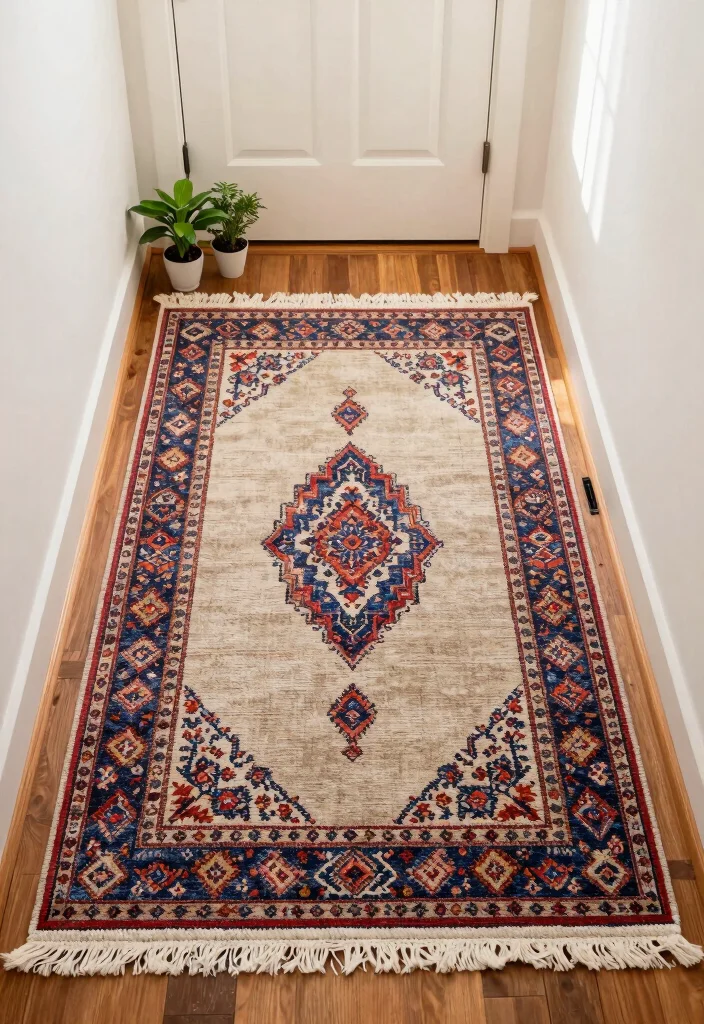 14 Apartment Entryway Ideas for Small Living Spaces 28 14 Apartment Entryway Ideas for Small Living Spaces 8. Layered Rugs 0
