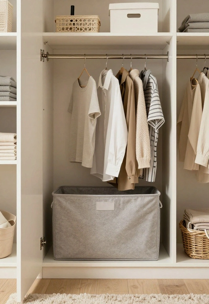 14 Bedroom Closet Ideas That Blend Storage and Style 11. Hidden Laundry Hampers 0
