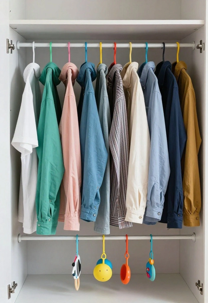 14 Bedroom Closet Ideas That Blend Storage and Style 5. Color Coded Hanging Systems 0