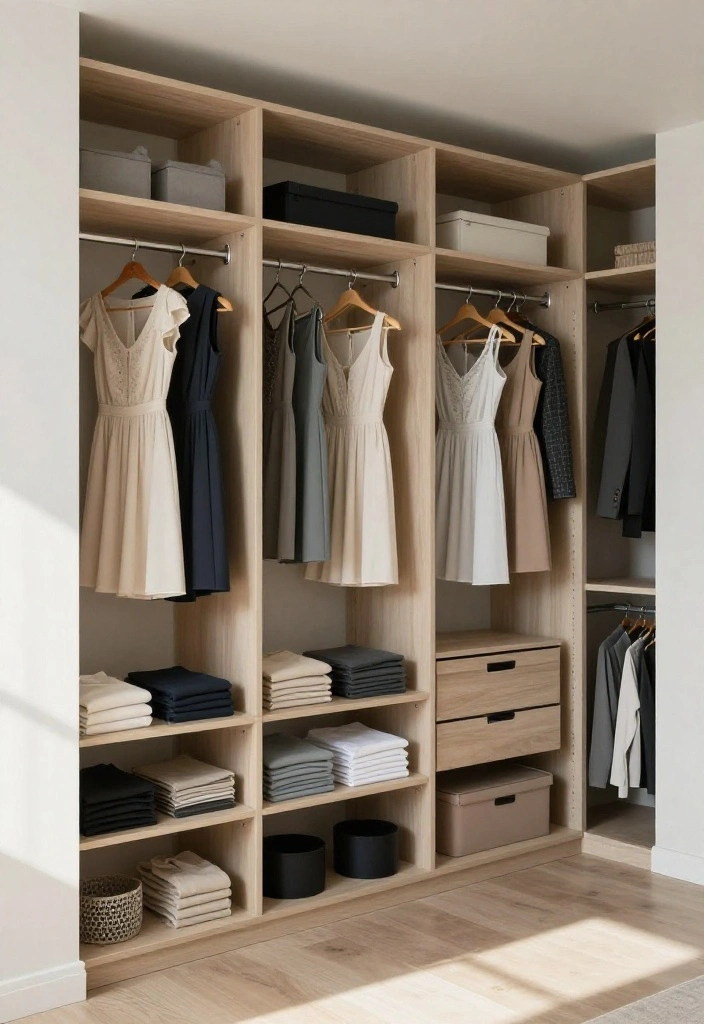 14 Bedroom Closet Ideas That Blend Storage and Style 8. Adjustable Shelving 0