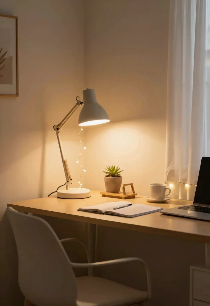 14 Bedroom Office Ideas for Dual Purpose Rooms 14. Soft Lighting Options 0