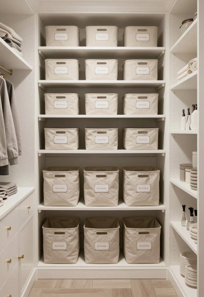 14 Closet Design Ideas for a Clean and Functional Layout 11. Labels for Efficient Organization 0