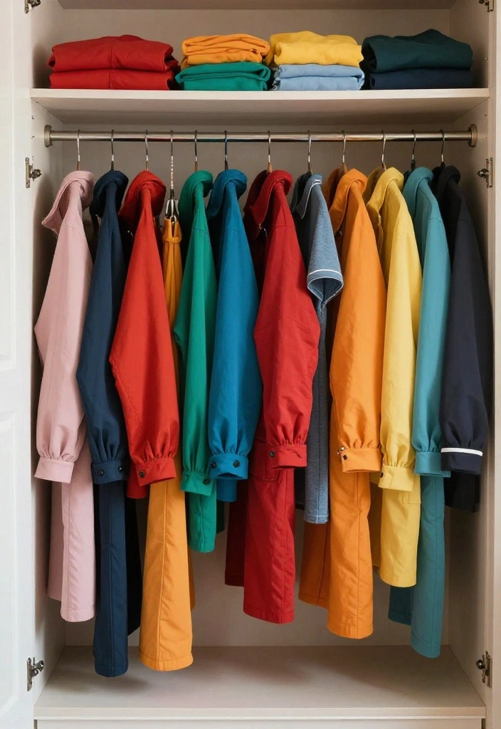 14 Closet Ideas for Small Spaces That Stay Organized 12. Color Coding Clothes 0