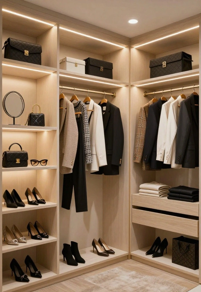 14 Closet Ideas for Small Spaces That Stay Organized 13. Smart Lighting 0