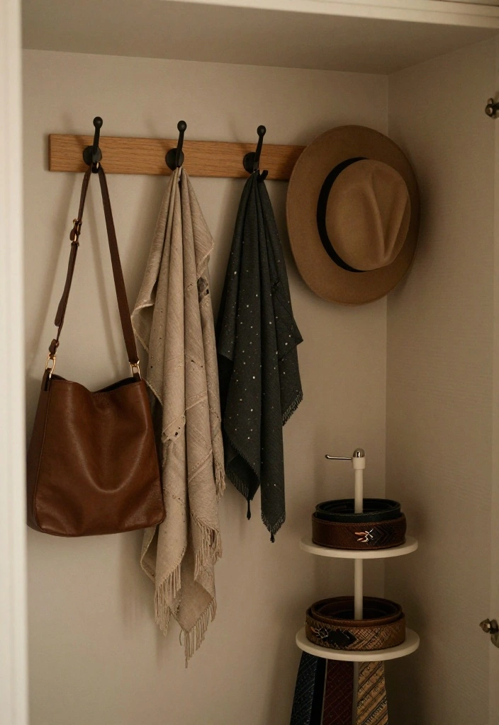 14 Closet Ideas for Small Spaces That Stay Organized 6. Hooks and Racks 0