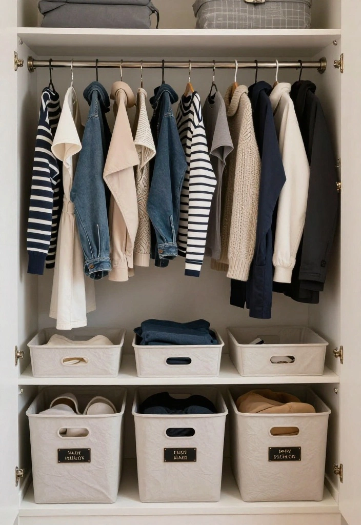 14 Closet Ideas to Create a Stylish and Organized Storage Space 9. Seasonal Rotation Techniques 0 1
