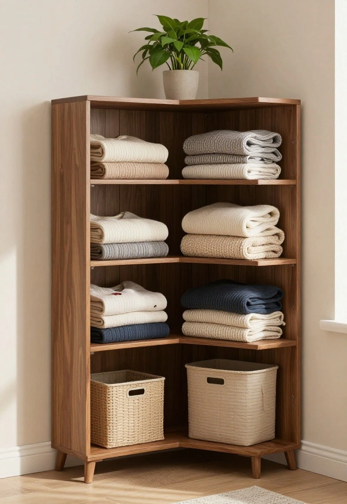 14 Closet Shelving Ideas to Maximize Vertical Storage 12 14 Closet Shelving Ideas to Maximize Vertical Storage 2. Corner Shelving Units for Maximizing Corners 0 1