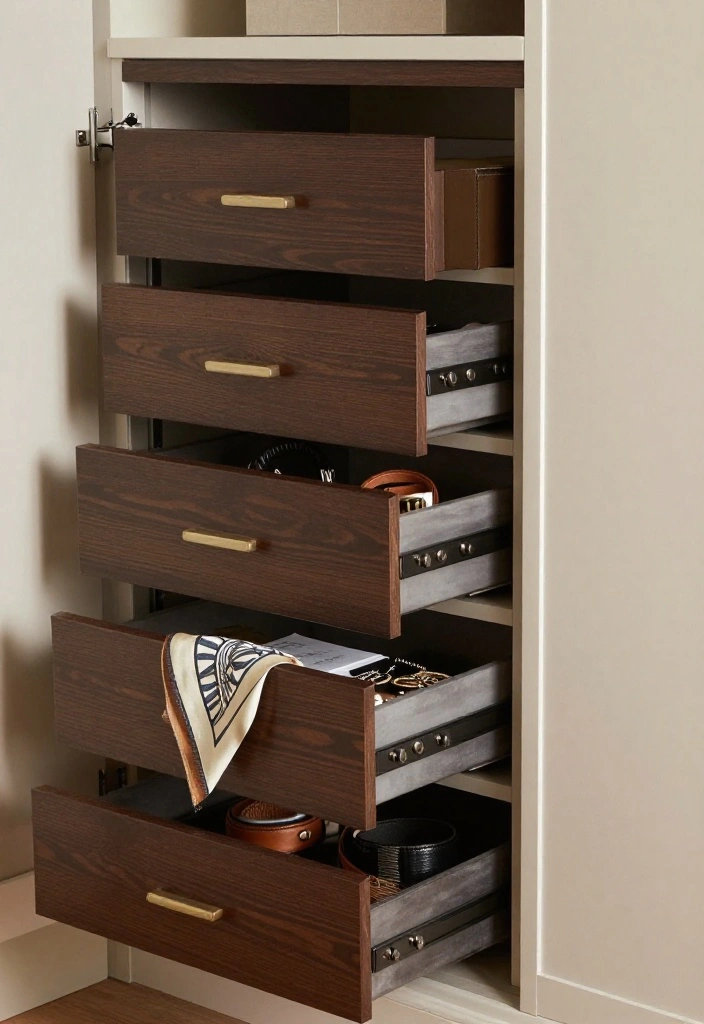 14 Closet Shelving Ideas to Maximize Vertical Storage 25 14 Closet Shelving Ideas to Maximize Vertical Storage 5. Vertical Drawers for Hidden Storage 0 1