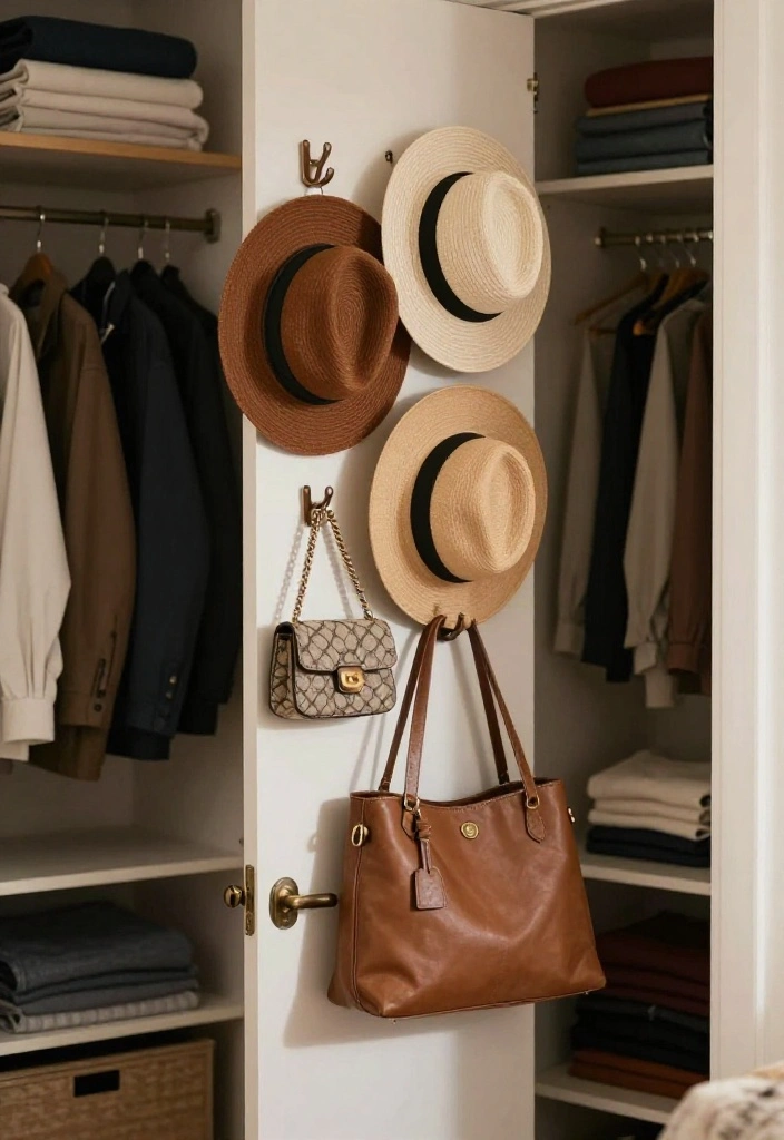 14 Closet Shelving Ideas to Maximize Vertical Storage 36 14 Closet Shelving Ideas to Maximize Vertical Storage 6. Over the Door Hooks for Extra Hanging Space 0 1