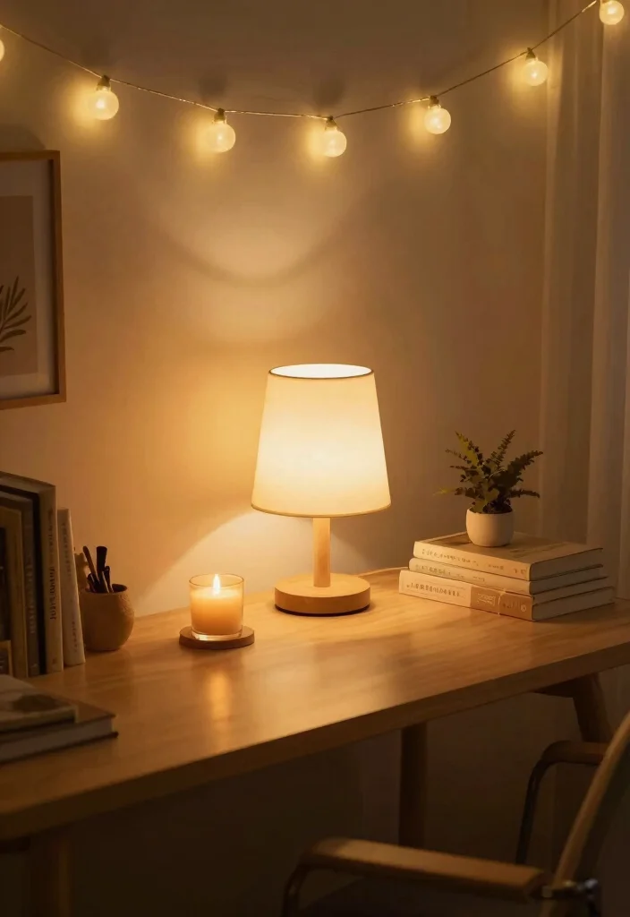 14 Cozy Office Ideas for Long Workdays 1. Warm Lighting Options 0