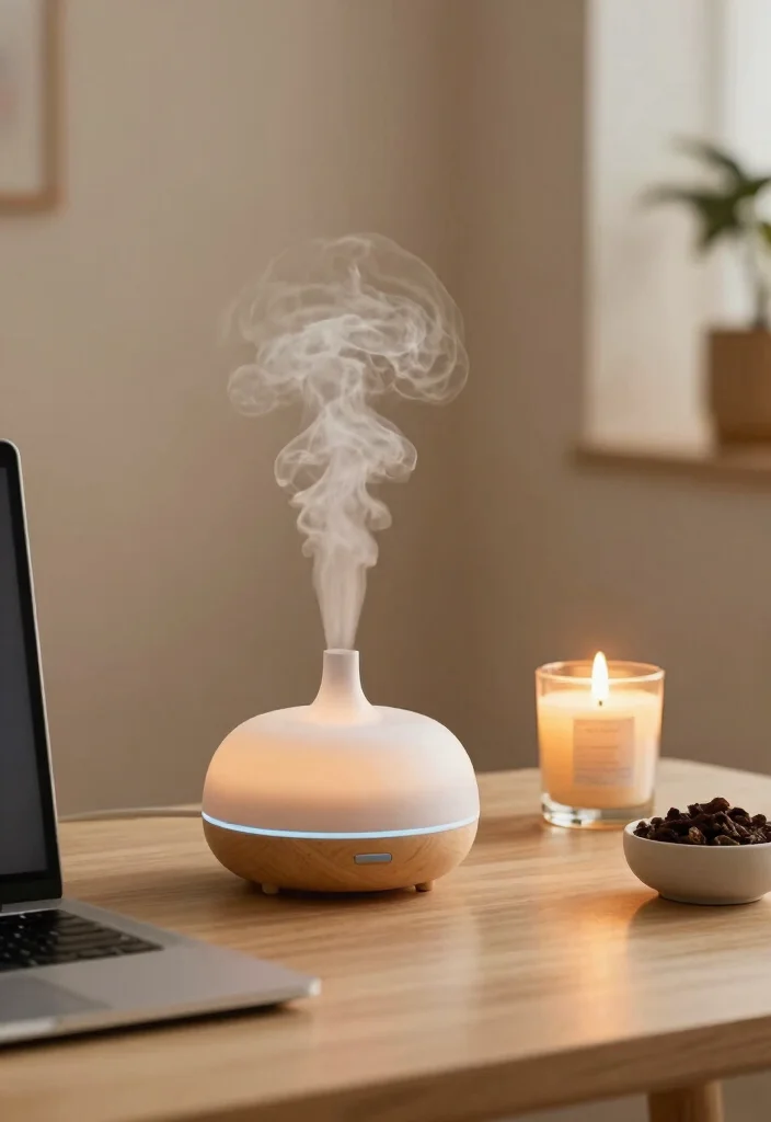 14 Cozy Office Ideas for Long Workdays 11. Aromatherapy 0