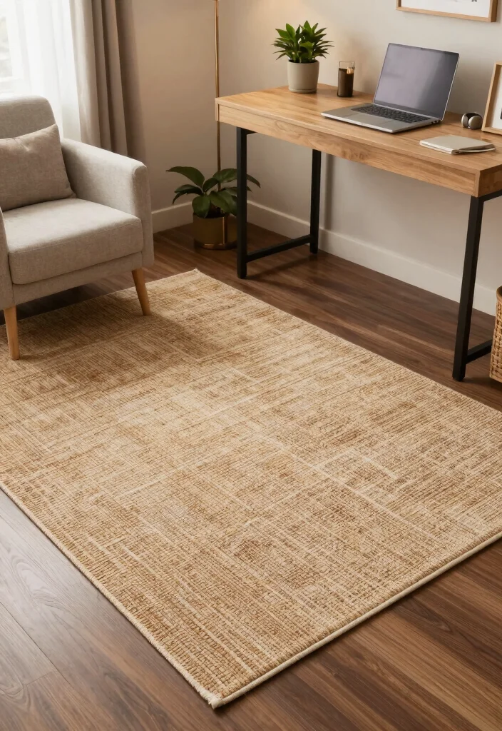 14 Cozy Office Ideas for Long Workdays 5. Cozy Rugs 0