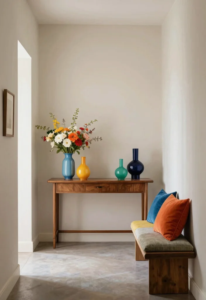 14 Entryway Decor Ideas to Add Personality 11. Colorful Accents 0 1