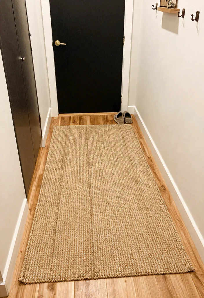 14 Entryway Decor Ideas to Add Personality 7. Textured Rugs 0 1