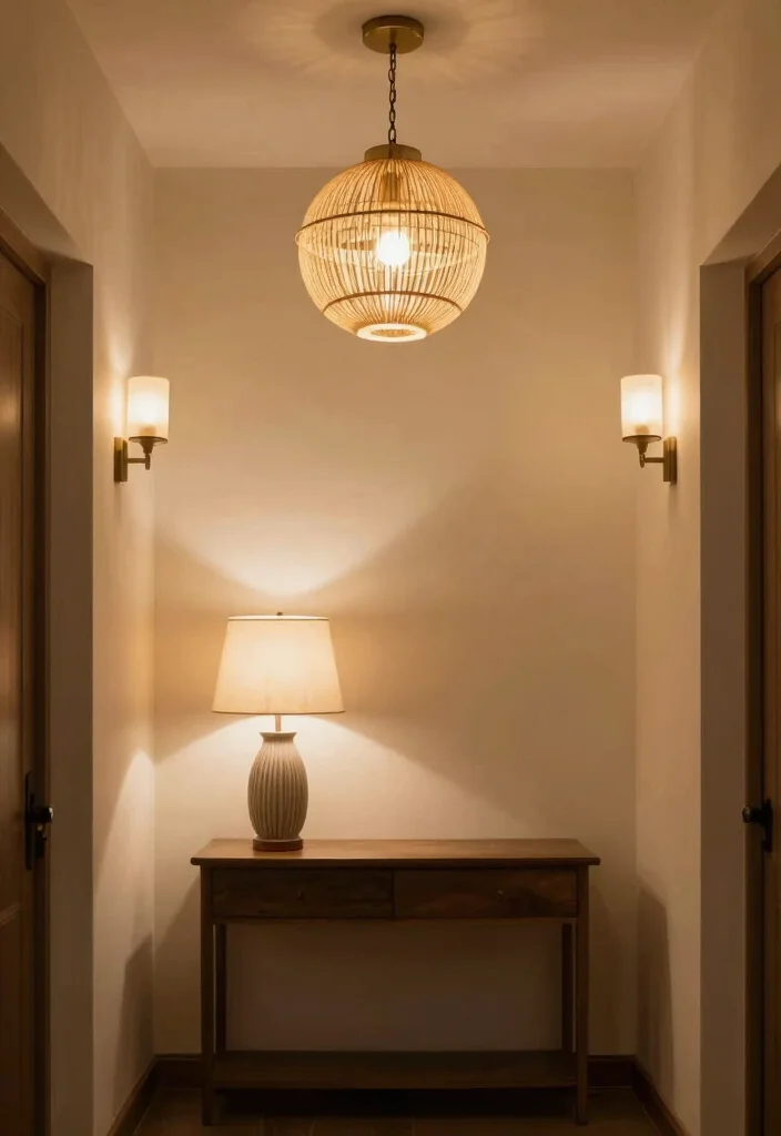 14 Entryway Ideas to Create a Welcoming First Impression 3. Layered Lighting 0