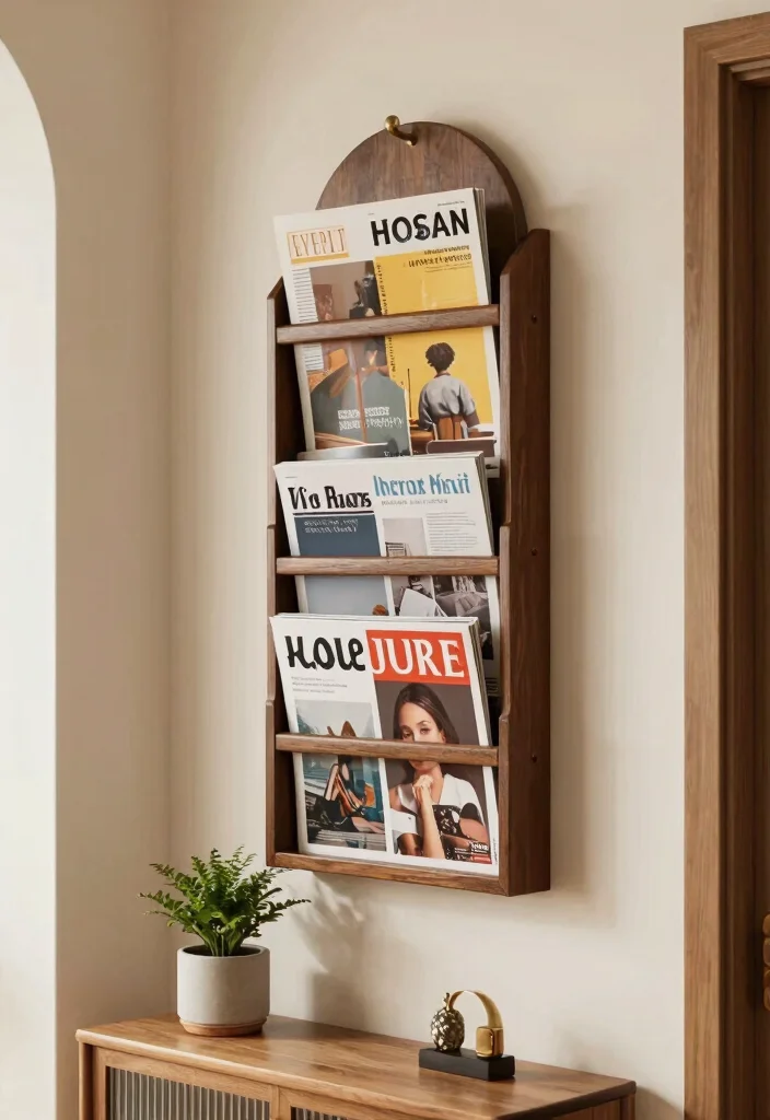 14 Entryway Storage Ideas to Hide Everyday Mess 64 14 Entryway Storage Ideas to Hide Everyday Mess 14. Magazines and Brochures Holder 0