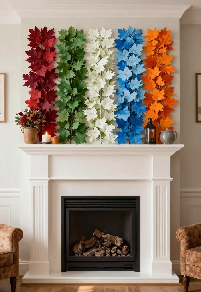 14 Fireplace Decor Ideas to Style the Mantel Year Round 4. Seasonal Color Swaps 0